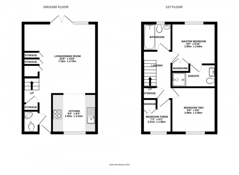 Floorplans For Vulcan Drive, Bracknell