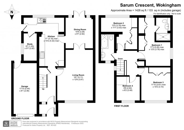 Floorplans For Sarum Crescent, Wokingham