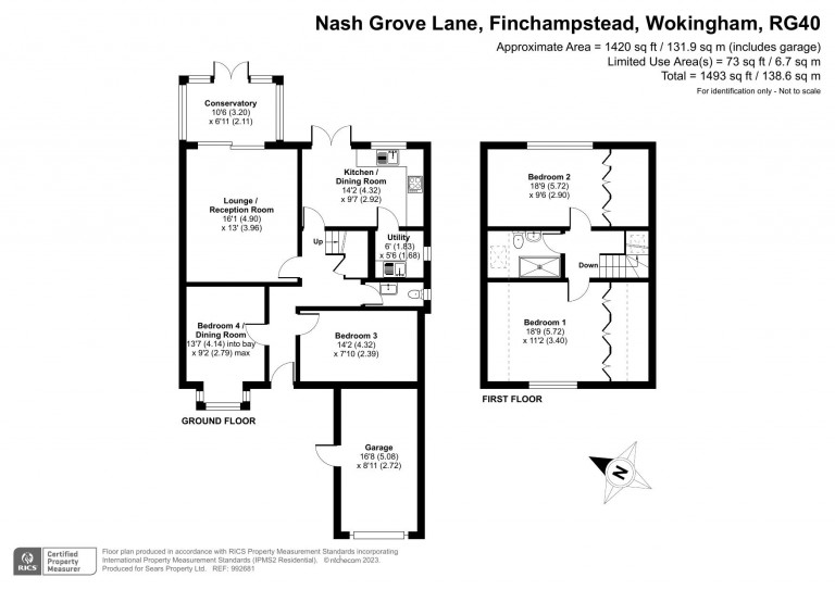 Floorplans For Nash Grove Lane, Finchampstead