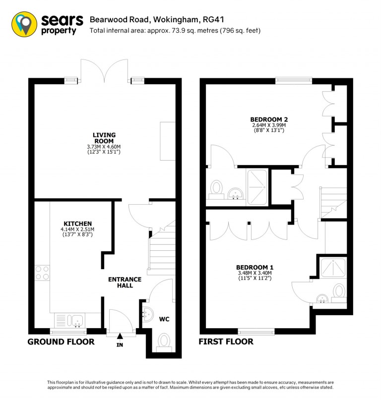 Floorplans For Bearwood Road, Wokingham