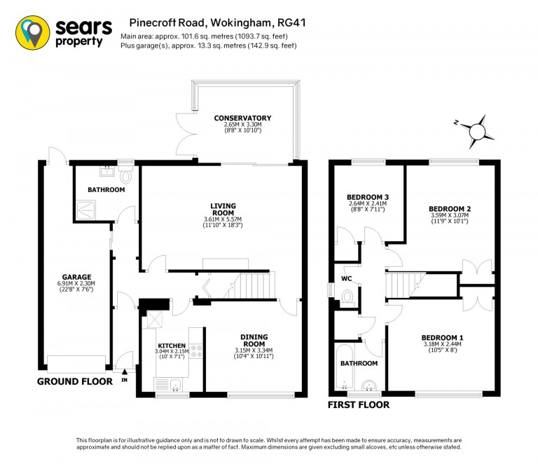 Floorplans For Pine Croft Road, Wokingham