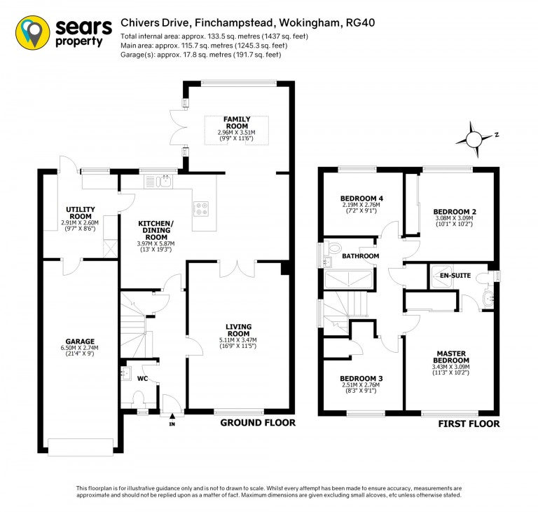 Floorplans For Chivers Drive, Wokingham