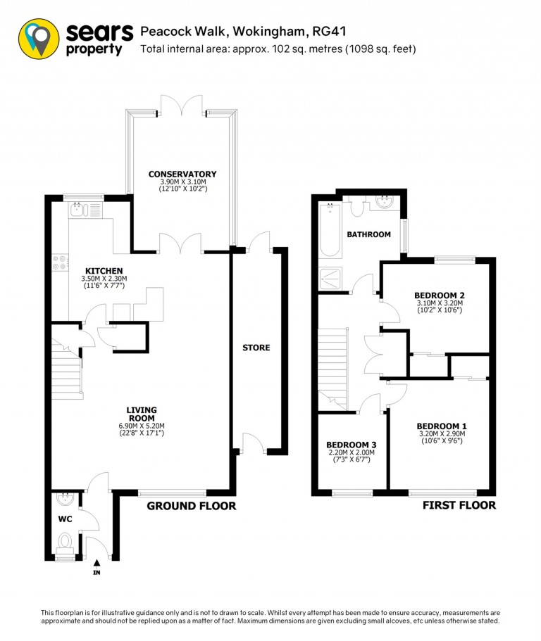 Floorplans For Peacock Walk, Wokingham