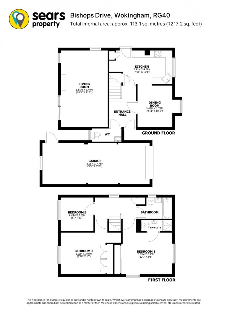 Floorplans For Bishops Drive, Wokingham