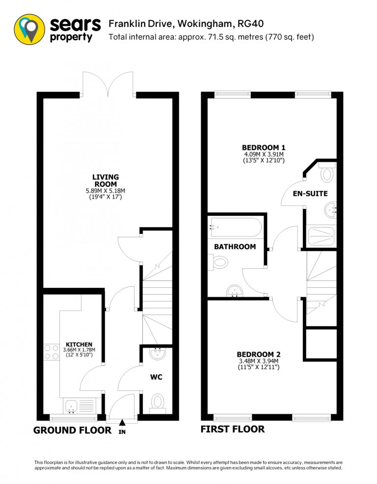 Floorplans For Franklin Drive, Wokingham