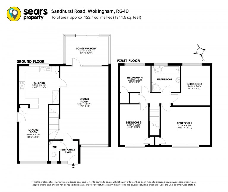 Floorplans For Sandhurst Road, Wokingham