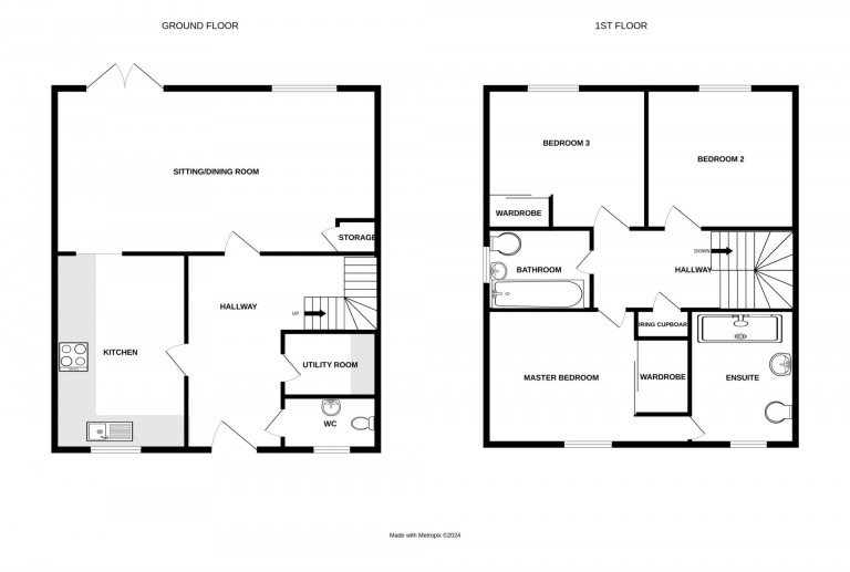Floorplans For Denning Drive, Bracknell