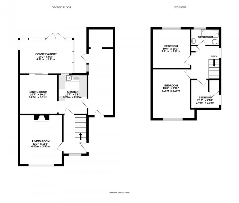 Floorplans For Honeyhill Road, Bracknell